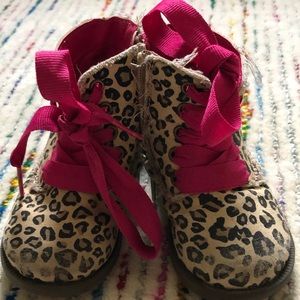 Children’s Place boots, leopard print